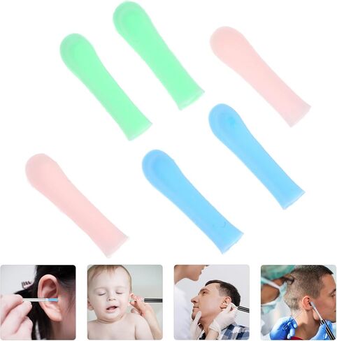 أطراف تنظيف الأذن من السيليكون من مينكيسي - 15 قطعة من غطاء ملعقة الأذن وغطاء منتقي شمع الأذن، أطراف إزالة شمع الأذن، ملحق ناعم وسهل التنظيف ومزيل شمع الأذن in Kuwait