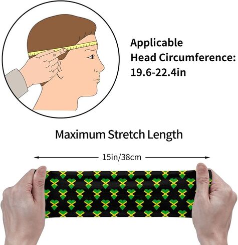 Cute Flag Headbands for Men Women Sports Workout Sport Headband Breathable Sweatbands for Exercise Running Gym Supplies in Saudi Arabia