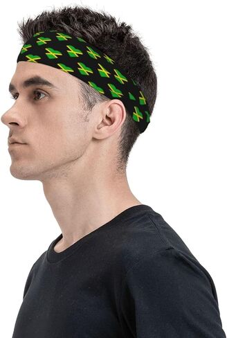 Cute Flag Headbands for Men Women Sports Workout Sport Headband Breathable Sweatbands for Exercise Running Gym Supplies in Saudi Arabia