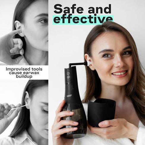 Electric Ear Wax Removal Tool Kit - 5 Modes Ear Cleaner for Safe & Effective Ear Wax Removal - Waterproof Ear Cleaning Kit with Timer, Basin & 4 Tips - Earwax Removal Device for Adults (Universal) in Saudi Arabia