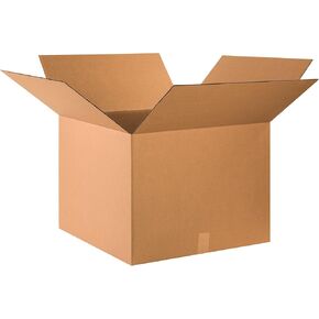 Partners Brand P242418 Corrugated Boxes, 24"L x 24"W x 18"H, Kraft (Pack of 10)