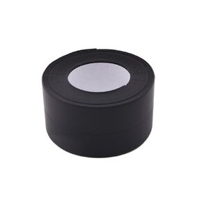 Waterproof Caulk Tape Sealant Strip, 1.5"W x 10.5'L PVC Sealing Tapes for Kitchen Bathroom Bathtub Countertop Toilet Sink (Black)