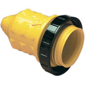 Marinco 103RNXPK Weatherproof Cover With Threaded Sealing Ring, 20A/30A, Export , yellow