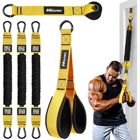 Home Gym Equipment Resistance Bands, Workout Bands with Handles, Door Anchor, Tricep Rope Cable Attachment for Push Downs, Facepulls, Biceps Curl, Sculpt Your Triceps, Lat, Arms, Back, Abs, Shoulder