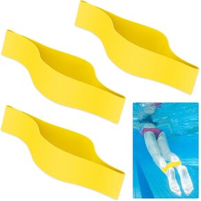 Rubber Ankle Strap for Swimming Swim Band for Legs Resistance Exercise Strength Swimming Training Equipment Accessories Exercise Bands for Women & Men, 3pcs