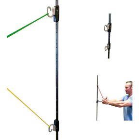 Space Saver Gym Resistance Bands Exercise Equipment for at Home Fitness Workout | Resistance Band Wall Anchor with 2 Rails and 2 Cars