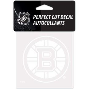 Wincraft NHL Boston Bruins 4x4 Perfect Cut White Decal, One Size, Team Color