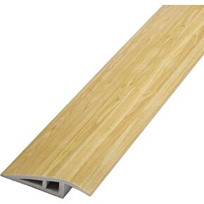 Vinyl Interior Floor Transition Strip, Self Adhesive, Threshold Ramps, Overlap Edging Trim for Laminate/Floor Mat/Carpet and Tile, Threshold Reducer for 2/5" Material. 13" L×3pcs (Wood Grain Color B)