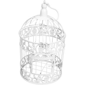 Birdcage Decoration Hanging Candle Lantern Wedding Candle Centerpieces Birdcage Wedding Decor Large Bird Cage Hanging Bird Cage Bird Cages Wrought Iron White Household Bird House