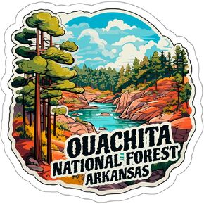 Ouachita National Forest Arkansas Sticker Souvenir Decal Vinyl Small Waterproof for Water Bottle Mug Passport Scrapbook Notebook Laptop Tumbler Skateboard Computer Phone 4"