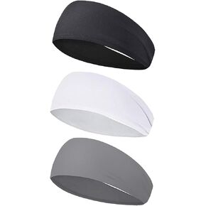 Sweat Headbands, Sports Headbands for Men Women, Head Band for Golf, Skiing,Tennis, Gym, Camping, Running, Cycling, Moisture Wicking Workout Headband