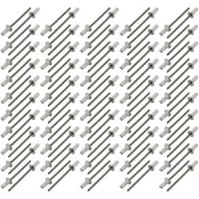 uxcell 3.2mmx9mm Aluminum Countersunk Head Closed End Blind Rivets Fastener 100pcs