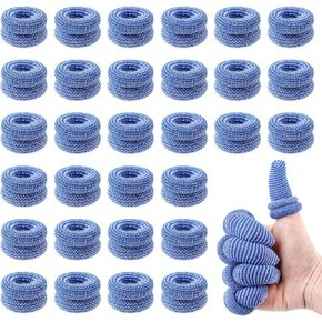 30Pcs Cotton Finger Cots Breathable Elastic Reusable Finger Covers Non Slip Finger Gloves Fingertip Bandages Durable Finger Bandage Finger Roll for Work Kitchen Garden Sculpture(White)