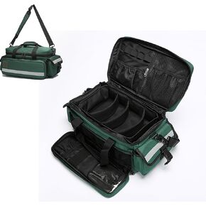 Medical Bag,First Aid Bag,Emergency Bag,Medical Bag Organizer Professional First Responder Trauma Bag with Detachable Dividers Medical Bag for Nurses,Home Health Care, EMT(Bag Only)