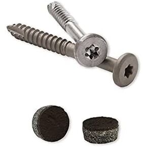 Starborn Pro Plug System for Trex Fascia - #10 X 1-7/8" Epoxy Coated Carbon Steel Screws and Trex Enhance Toasted Sand Plugs - 100 Count