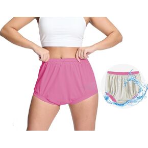 Women's Plastic Pants for Adult Diapers Incontinence Waterproof Cloth Diaper Cover Leakproof Rubber Underwear Alternative (Black, M)