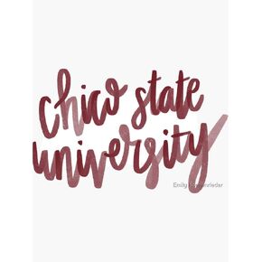 Chico State University Sticker - Sticker Graphic -Stickers for Hydroflask Water Bottles Laptop Computer Skateboard, Waterproof Decal Stickers