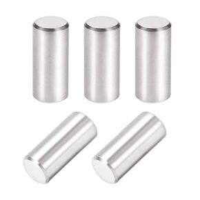 uxcell 5Pcs 10mm X 40mm Dowel Pin 304 Stainless Steel Cylindrical Shelf Support Pin Fasten Elements Silver Tone