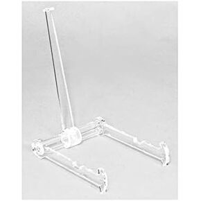 Plate, Picture Display Stand Adjustable Easel, Clear with 6 inch Post, easel for displays, shows, and exhibits. CAE-6