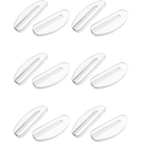 6 Pairs Eyeglass Nose Pads, Plug-in Silicone Nosepad, Anti-slip Nose Bridge Pads for Eye Glasses Sunglasses - 14mm×5mm