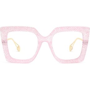 Zeelool Chic Oversized Thick Square Blue Light Blocking Glasses for Women 100% UV400 Protection Eyewear Qatar ZOP01892