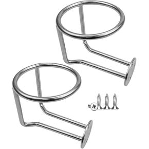 Boat Ring Cup Holder，316 Grade Stainless Steel Ringlike Water Drink Holder，Marine Cup Holders Mount Large Metal Outdoor Boat Cup Holders for Drinks