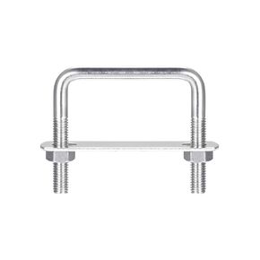 uxcell Square U-Bolts, 6 Sets 62mm(2.44") Inner Width 60mm Length M8 304 Stainless Steel U Clamp Bolt with Nuts and Plates, for Boat Trailer