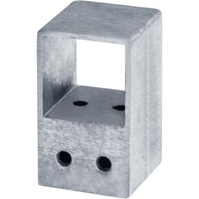 20 حزمة 1 × 1 بوصة مربعة أنبوب موصل، يموت الصب الألومنيوم المحملة الأنابيب المشابك لسلسلة ربط السياج درابزين هانريل، 2 طريقة T نهاية أعلى مشترك، سمك 2.2 ملم in Kuwait