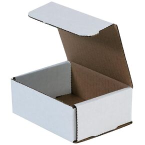 BOX USA BM542100PK Corrugated Mailers, 5"L x 4"W x 2"H, White (Pack of 100)