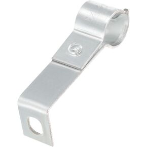 uxcell L Shaped Standoff Pipe Clamp Strap Fit for 3/4" Pipe Right Angle Pipe Support Wall Ceiling Mount Metal Rigid Bracket for Pipe Tube, 80mm Length