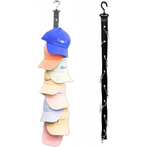 Hats Baseball Organizer Caps Hat Racks The Ultimate 8-Cap Hold（2-pack） for Baseball Cap Enthusiasts Organizer Perfect for Closets Door Display hat hooks for wall Rack Black