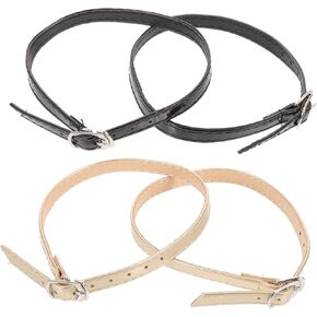 GLEAVI 2 Pairs High Heels Strappy Shoes High Heel Accessory Leather Ankle Straps Sandal Bands Replacement High Heels Belts Shoes Pumps Bungee Imitation Leather Shoe Clip Miss Dual Purpose
