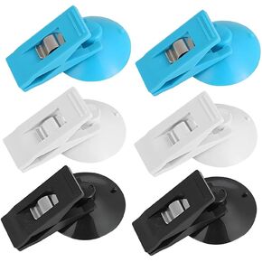 6PCS Multi Purpose Suction Cup Clip,Tickets Bills Organization Clamp,Car Sunshade Cloth Fixing Clip, Refrigerator Message Papers Clamp, Souvenir Clip