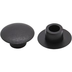 Glvaner 50 pcs 10mm Black Plastic Hole Plugs, 3/8 inch Cabinet Hole Plugs, Screw Caps Cover, Button Top, Furniture, Cabinet, Shelf, Panel Hole Plugs