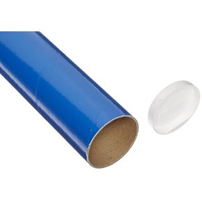 Aviditi Black Mailing Tubes with Caps, 3 Inch x 12 Inch, Pack of 24, for Shipping, Storing, Mailing, and Protecting Documents, Blueprints and Posters
