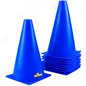 (10 قطع) مخروط رياضي بلاستيكي من تروي سيفتي CONE-9S مقاس 9 بوصة - أزرق in Kuwait