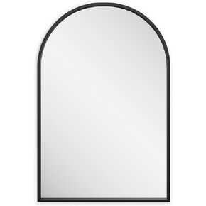 تصميمات بارنيارد مرآة مقوسة مقاس 24 × 36، مرآة بإطار معدني للجدار، مرايا زينة للحمام مثبتة على الحائط، أسود in Kuwait