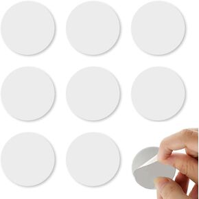 8 Pcs Adhesive Disk for Suction Cup Shower Suction Cup Adhesive Sticker Discs 80mm Circular Plastic Mounting Pads Heat Resistant Double-Sided Stickers Suction Items Coated Stick Pad Holder