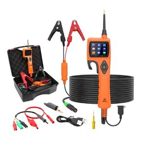 Power Circuit Probe Kit 9-30V Voltage Tester Oscilloscope Circuit Tester Component Activation&Injector Electrical Tester with Headlight, 20FT Test Lead, TFT Color Display, Buzzer, Overload Protection