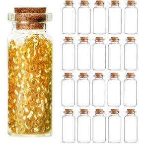 40 قطعة من سدادات الفلين 5 مل من الزجاجات الصغيرة، زجاجات جرعات صغيرة لتزيين المنزل بنفسك، زجاجات التمنيات، برطمانات زجاجية للرسائل، مستلزمات حفلات عيد الميلاد وعيد الأم وعيد الشكر والهالوين in Kuwait