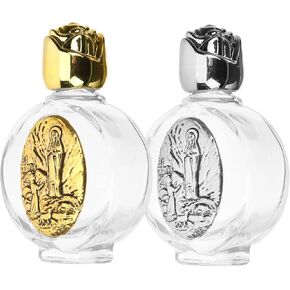 Wedding Decor 2pcs Glass s Religious Bottle Holy Water Containers Empty Oils Containers for Catholic Christian Baptism Party Church B Decoraciones Para Salas De Casa