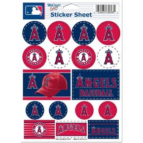 MLB Angels Vinyl Sticker Sheet, 5" x 7"