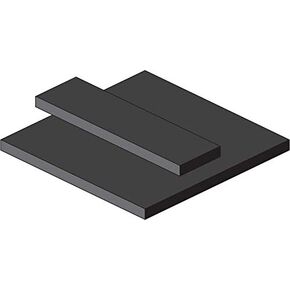 Neoprene Rubber Strip with Acrylic Adhesive - 70A - 1/16" Thick x 1" Wide x 10 ft. Long