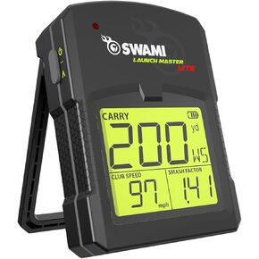 IZZO Golf Swami Launch Master Lite Golf Launch Simulator - golf training aid swing simulator for tracking ball speed, smash factor, launch angle, shot apex and ball spin