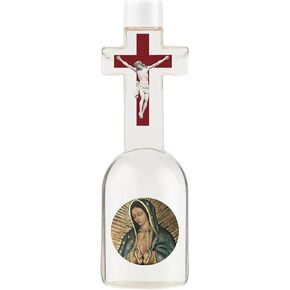 Needzo Our Lady Of Guadalupe Ornate Holy Water Bottle, Catholic Church Service Supplies, 6.5 Inches