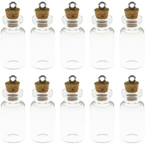 20PCS 3ml Mini Glass Bottles with Wooden Corks Drift Bottles Sand Art Miniature Vials Message Wishing Bottles Used for Seed Storage Teeth Perfume Beads Sand DIY Craft Decorations