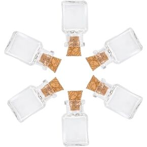Mini Transparent Glass Bottle with Cork Stars Shape Mini Cute Bottles Decorative Bottles With Cork Clear Jars Gifts Vial 10pcs
