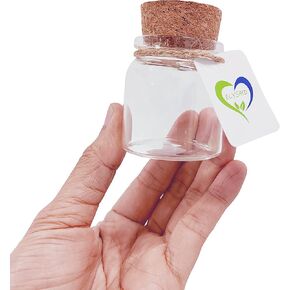 5pcs of 50 ml Small Glass vials with Cork Tops Tiny Bottles Little Empty Jars 47 * 50mm
