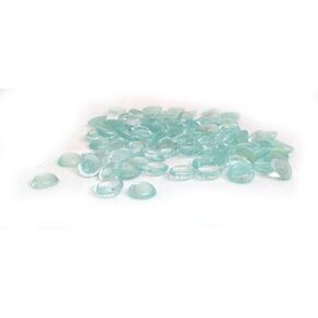 Rastogi Handicrafts Centerpieces,Glass Gems for Vase Fillers,Wedding Decoration Pebbles One Side Flat 100 pcs (Blue) 12 mm