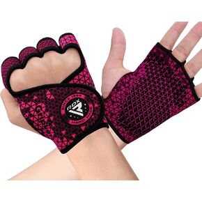 RDX Weight Lifting Gloves Grip, Non Slip Neoprene Ventilated Gym Barehand Gripper, Silicon Palm Protection, Powerlifting Fitness Strength Training Bodybuilding, Chin pull ups Bar Calisthenics Workout